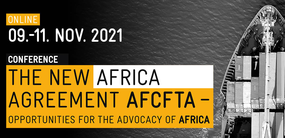 Headergrafik Africa Agreement Schrift vor schwarz weißem meer mit schiff in draufsicht